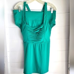 Dia & Co Emerald Green Tankini & Bottom Swimsuit Set
